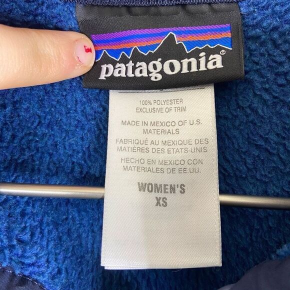 Patagonia Re-Tool Pullover Womens Blue Long Sleeve Snap-T Fleece Sweater Size XS - Picture 3 of 4